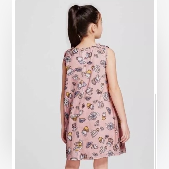 NWT Victoria Beckham Target Girls Tea Party Dress Blush Pink Printed - Picture 2 of 8